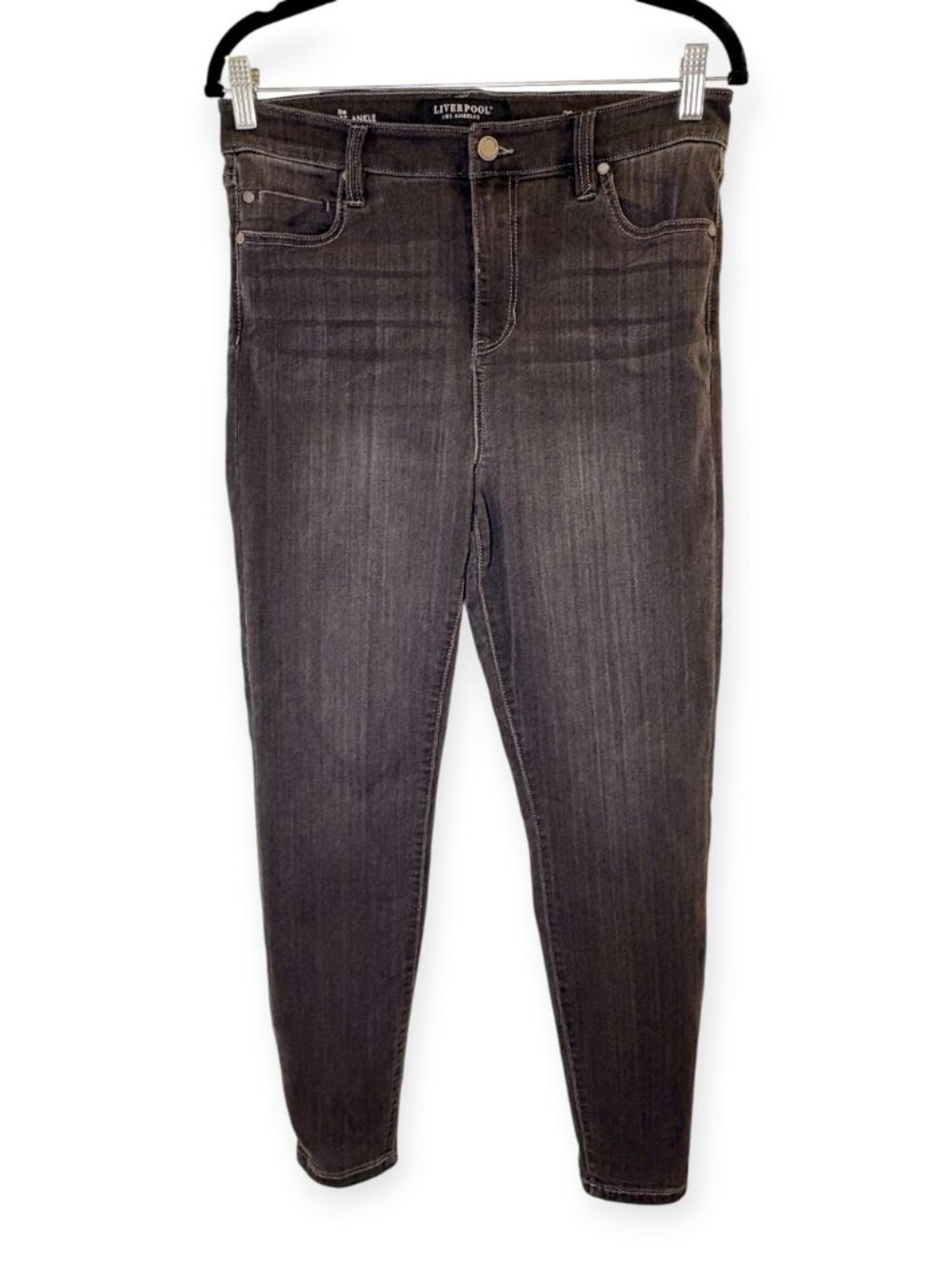 Liverpool Los Angeles Meteorite Gray High-Rise Ankle Jeans Size 10/30